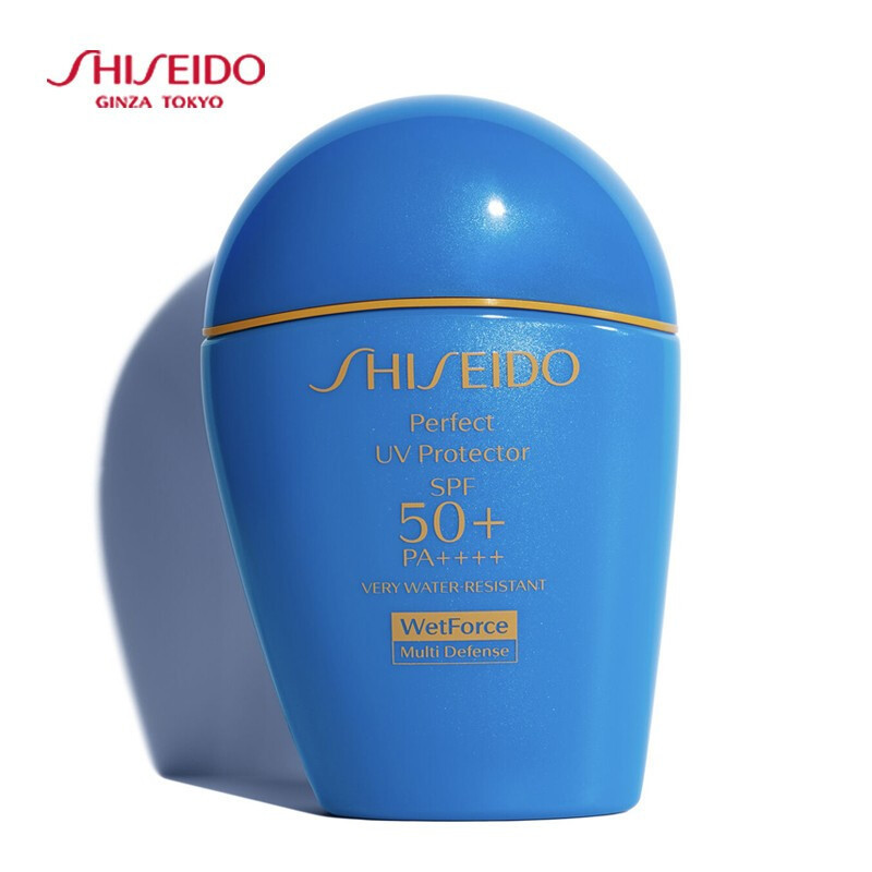 资生堂(SHISEIDO)防晒乳防紫外线新艳 新艳阳夏臻效水动力防晒乳液 清爽隔离 蓝胖子防晒霜(混干皮)150ml
