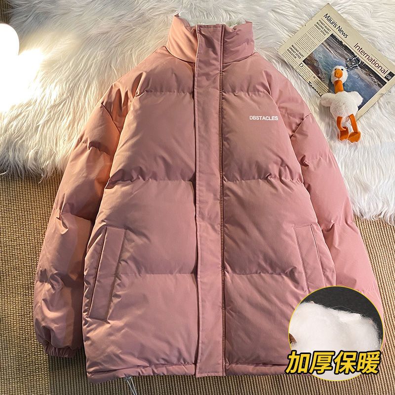 DEBRAND棉服女冬季加绒加厚2021新款韩版洋气百搭羊毛绒棉衣外套