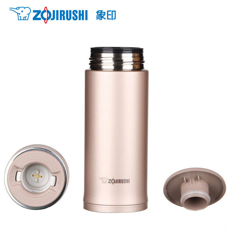 象印(ZO JIRUSHI) SM-JD36-NL 日本象印真空保冷保温杯 高档进口不锈钢男女款车载单手杯水杯 香槟金色