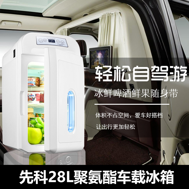 先科(SAST))28L车载冰箱24V/220V车家两用制冷移动冷藏箱 聚氨酯快速制冷发泡小冰箱