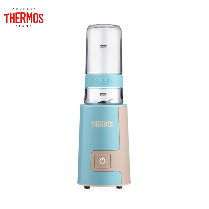 膳魔师(THERMOS)榨汁机EHA-2241B 无线果汁机 家用 双重联锁 超轻机身 USB模式 雾霾蓝 400ml