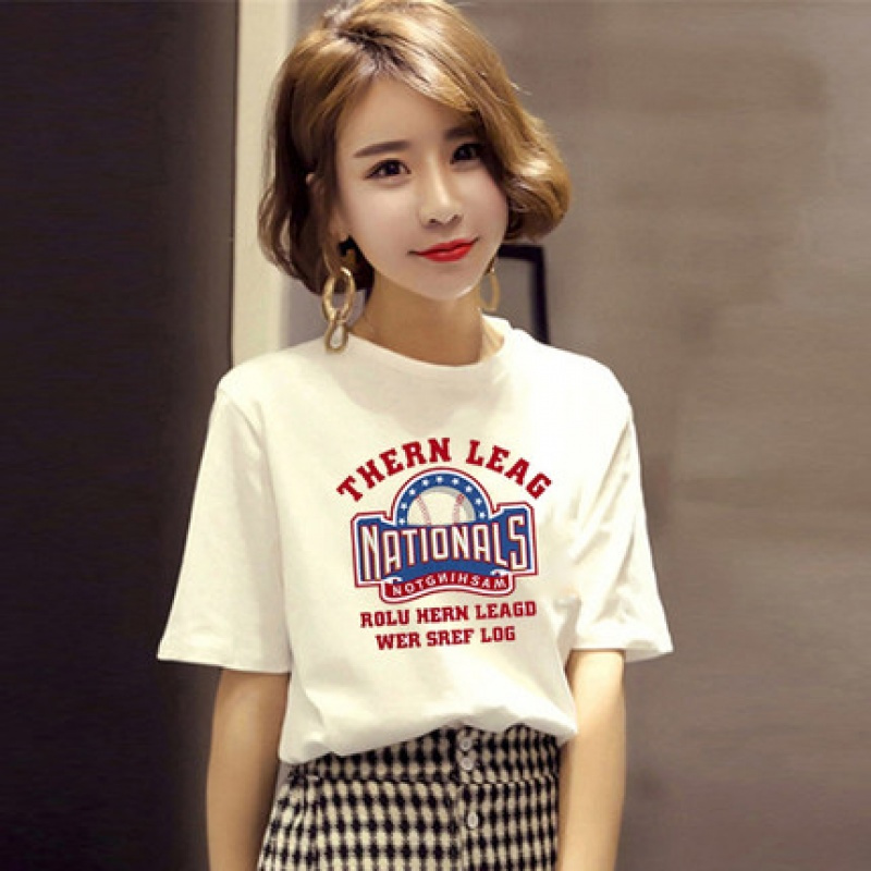 遇见衣姿白色短袖T恤女2020夏季新款纯棉韩版宽松体恤半袖上衣