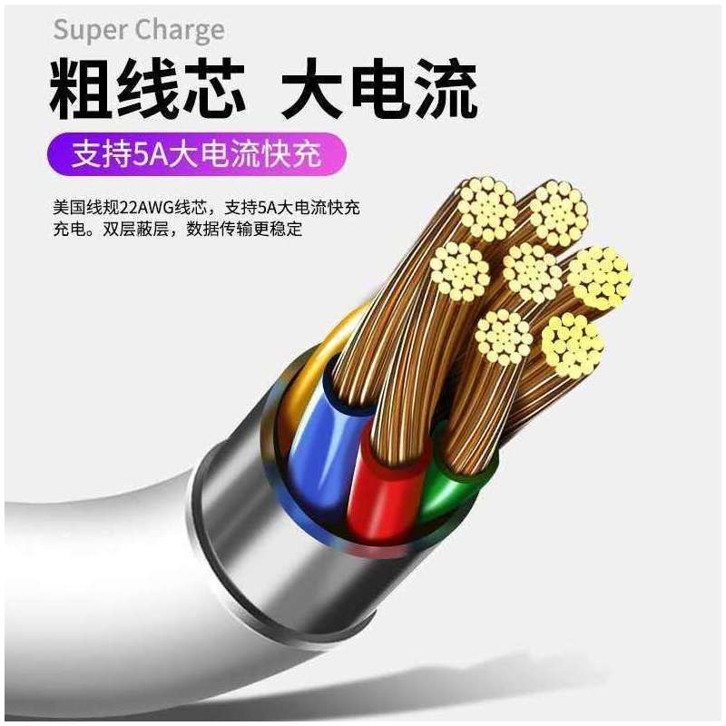 适用华为5a充电器type-c数据线p9p20p30mate2010荣耀9x快闪充电|[2米5A线Type-C]2条