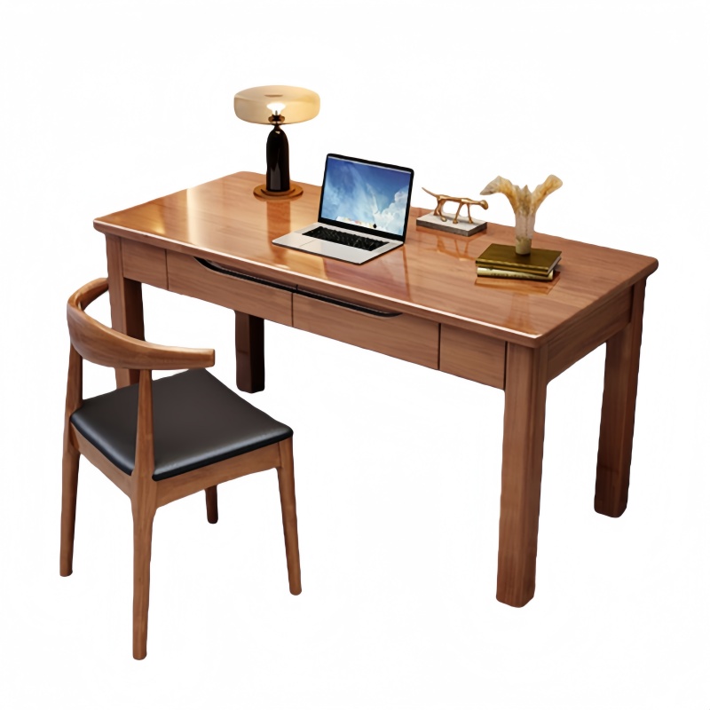 静科书桌椅 书桌含牛角椅800*550*750mm 套