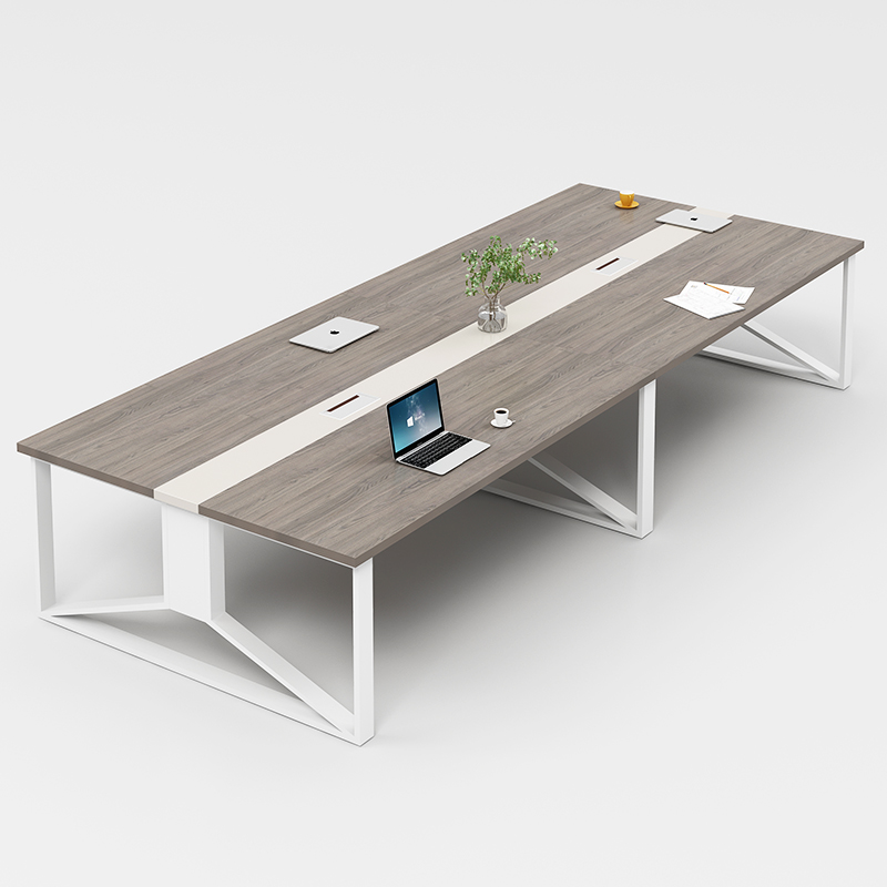 会议桌椅组合长桌办公桌商务接待洽谈大小型长条桌高清大图