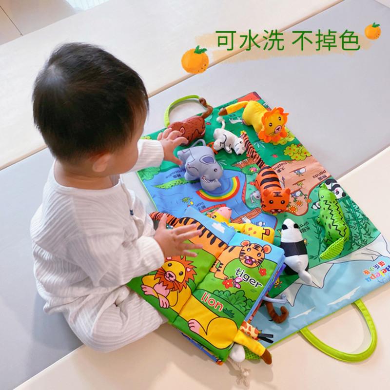 立体布书早教6-12个月 婴儿0-1-3岁宝宝儿童可咬撕不烂玩具高清大图
