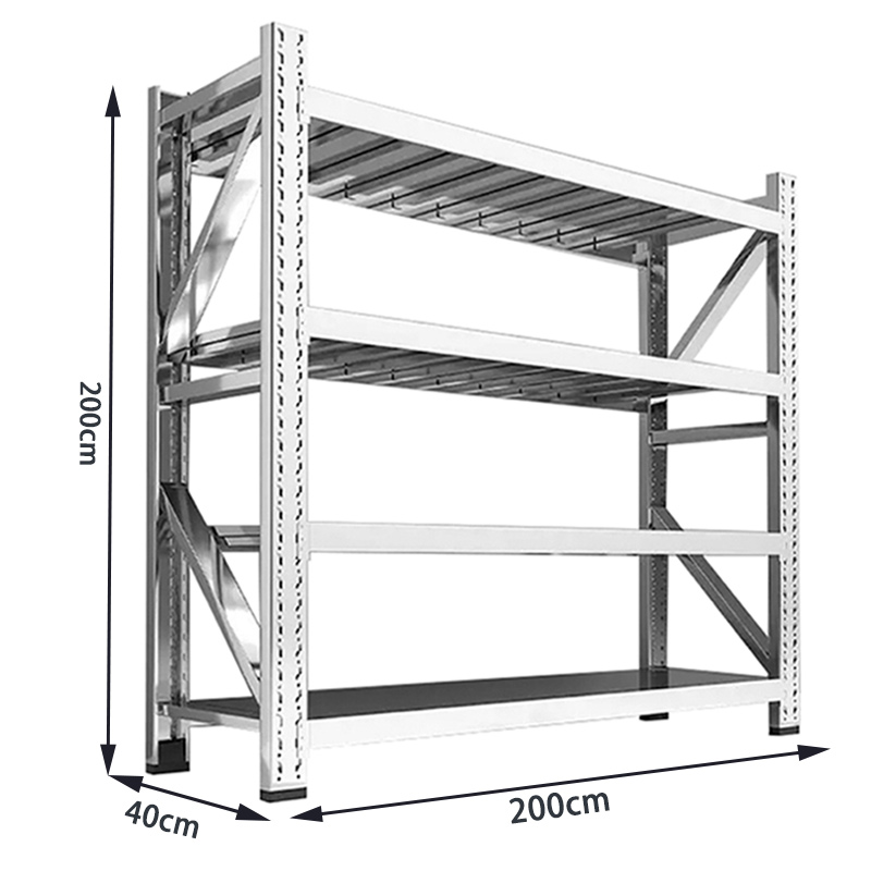 景福达不锈钢储物架200*40*200cm组高清大图