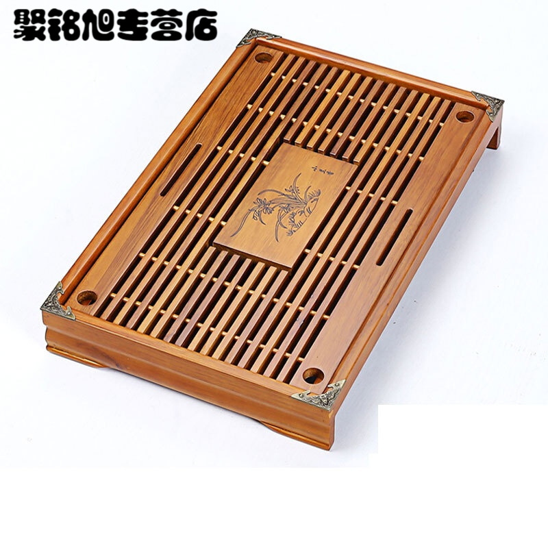 家用功夫茶具配件储水排水茶盘竹茶海茶台茶托盘中式复古家居日用品
