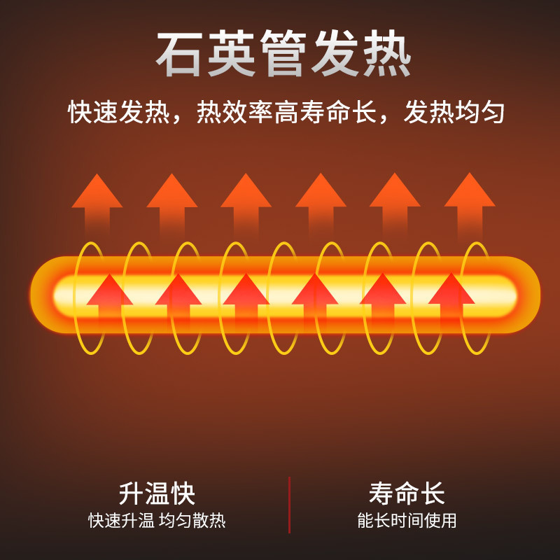 奥克斯(AUX)小太阳取暖器烤火炉电暖器家用卧室宿舍取热器小型台式烤火节能电暖炉 NSB-60B