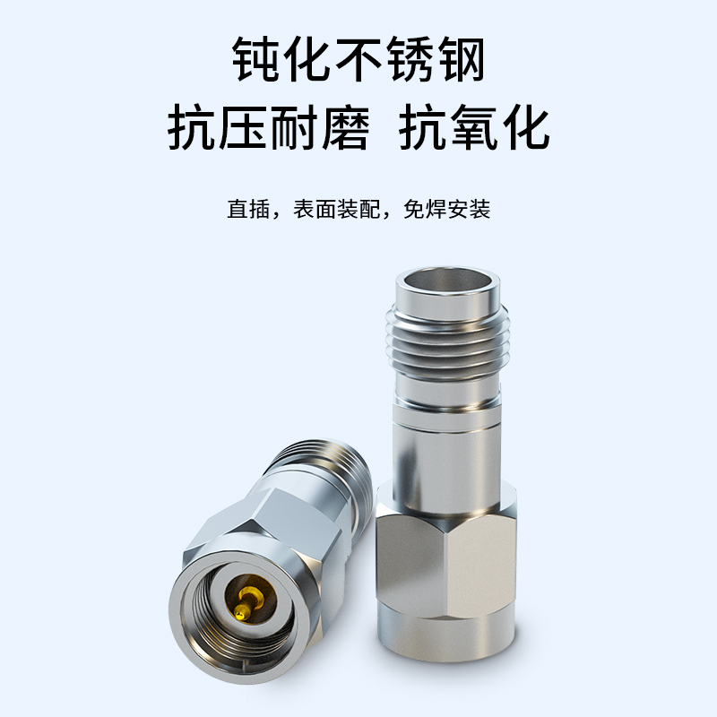 博扬 毫米波转接器50欧 DC-40G K型2.92公转2.4MM母射频RF同轴转换器 BY-2.92/2.4-JKG