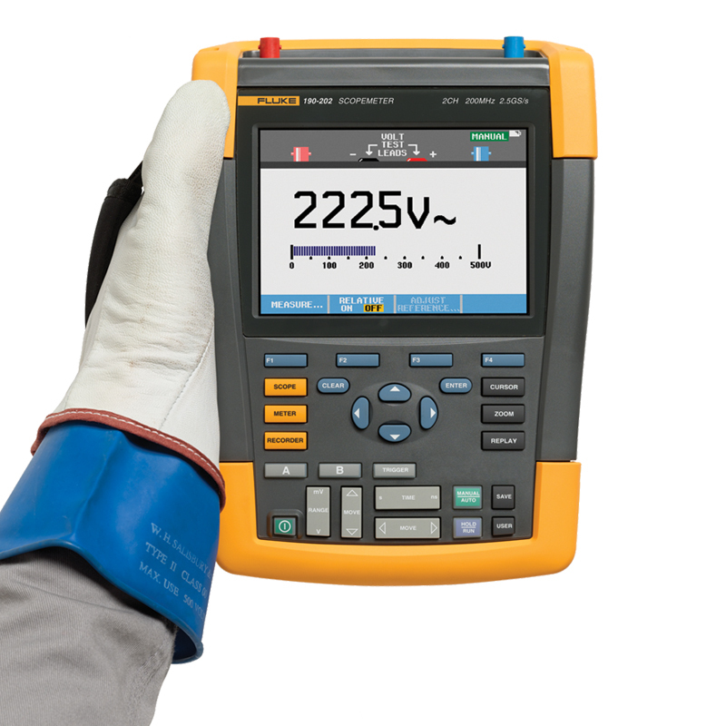 FLUKE-190-202 手持数字式彩色示波表(2通道,200MHz带宽)