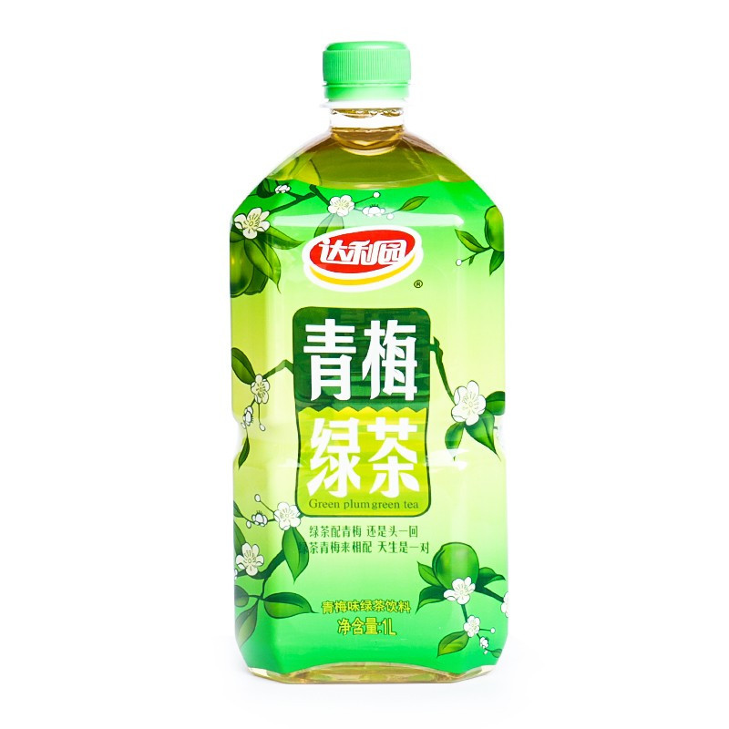 达利园青梅绿茶茶饮料青梅绿茶装年货礼盒 1L*12瓶 整箱装