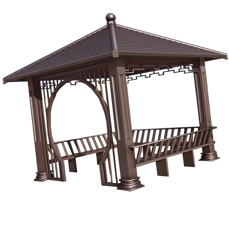 翼澜 户外凉亭 咖啡色 个高清大图