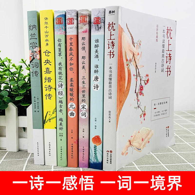 [正版]全7册中国诗词大会枕上诗书一本书读懂美古诗词唐诗宋词元曲诗经仓央嘉措诗传纳兰容若词古代文化常识书籍全套系列珍藏高清大图