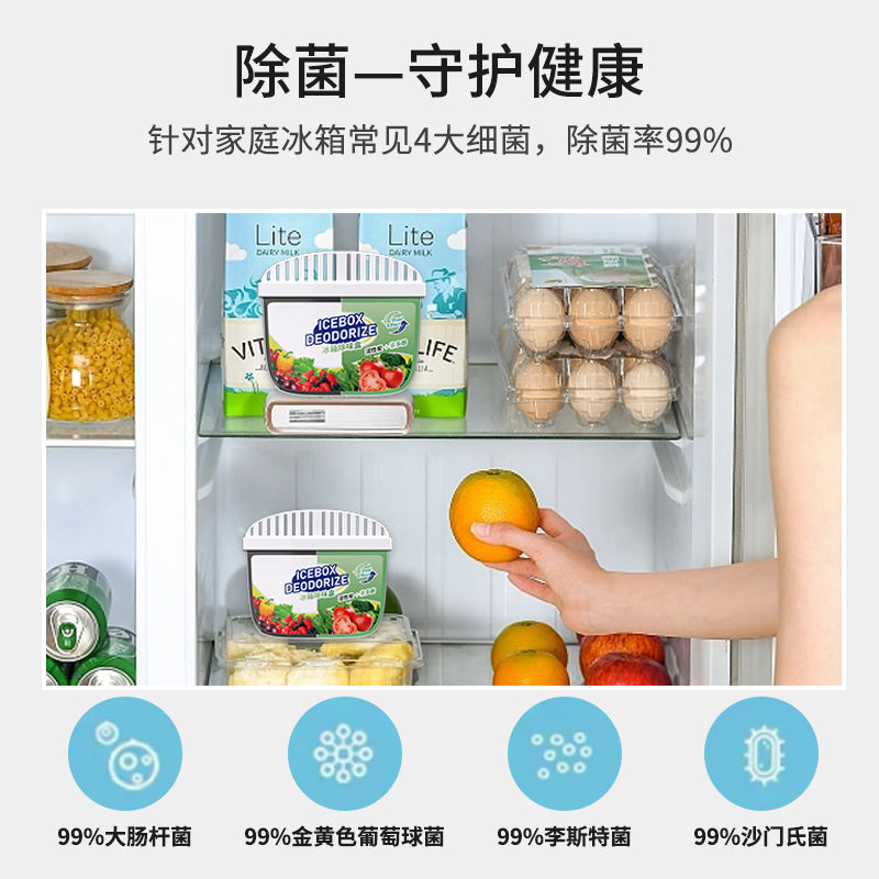 [补贴10%]第二盒半价[多数人的选择] 冰箱除味剂去味净化器臭氧活性炭吸味除异味盒家用除臭剂祛味神器高清大图