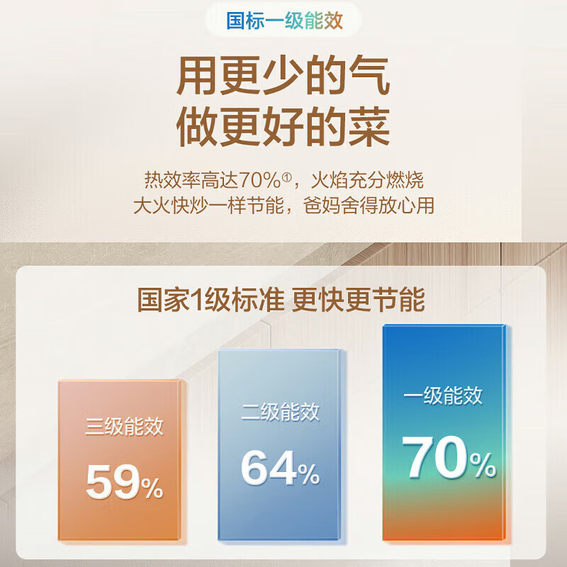 老板(Robam)星辰系列燃气灶50B7A双边智能定时烟灶联动 可调节底盘 高热效率70% 5.2kW火力 天然气高清大图