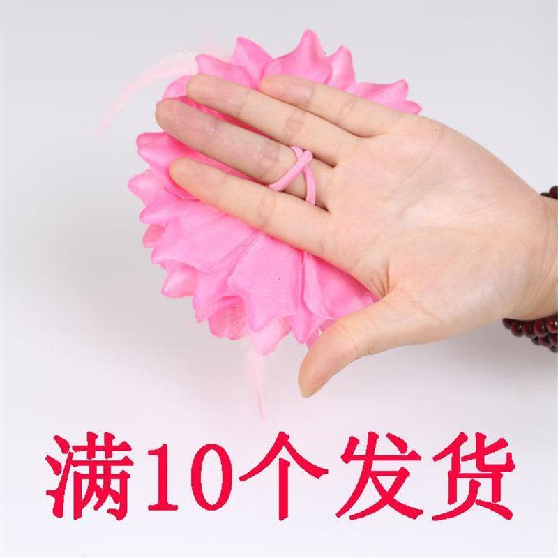 六一演出舞蹈手花广场舞道具大号表演花球啦啦队彩球舞台手腕花 白色一对(满5对发货)图片