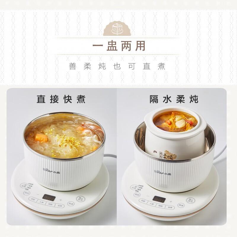 小熊(Bear)燕窝炖盅 炖燕窝鱼胶参材阿胶专用锅双层隔水炖养生预约定时恒温DDZ-C06A1 0.6L