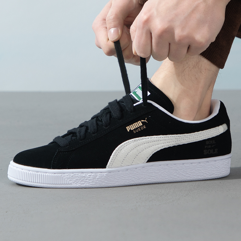 彪马(PUMA)男鞋女鞋新款情侣运动鞋翻毛皮板鞋复古经典休闲鞋低帮板鞋 399103-01 ZP