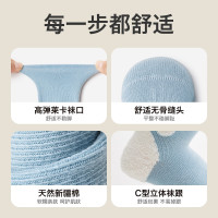 贝比婴儿长筒袜春秋款纯棉新生儿袜子高筒卡通可爱猫爪秋冬宝宝袜