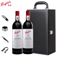 奔富(Penfolds ) BIN389澳大利亚进口红酒赤霞珠设拉子14.5度干红葡萄酒 750ml*2支礼盒皮箱装