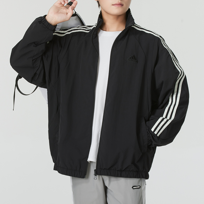 Adidas阿迪达斯男装新款运动服立领夹克梭织外套JI6646 ZP高清大图