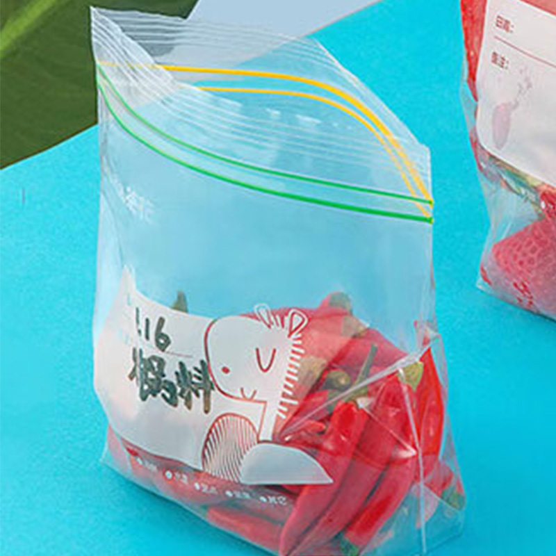 茶花保鲜袋食品密封防潮分装收纳冷冻透明袋990090高清大图