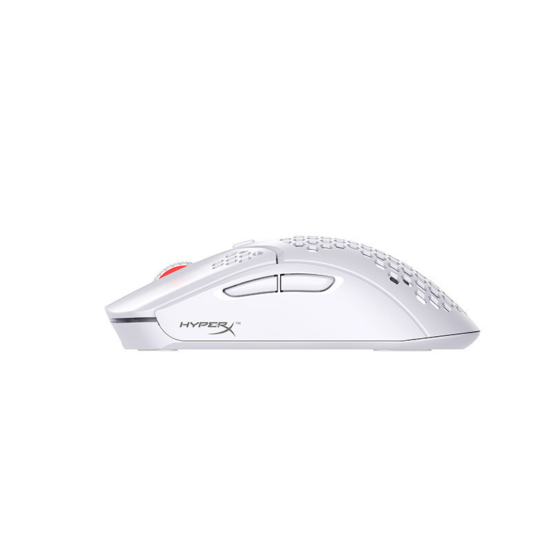 极度未知(HyperX)旋火无线白色电竞游戏鼠标 轻量洞洞鼠标 镂空LOL吃鸡鼠标100小时强劲续航+2.4G无线连接