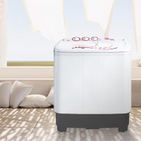 美的(Midea)洗衣机 MP80-DS805 8公斤半自动家用租房老式双缸洗衣机 大容量双桶(灰白色)