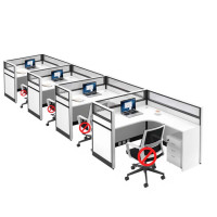 景冠达屏风工位四人位张