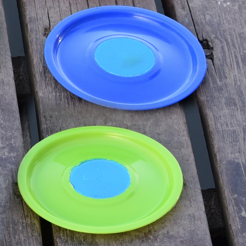 碟形拉饵盘单层强磁搓饵盘闪电客野钓地插拉饵盘迷你便携钓鱼饵料盘