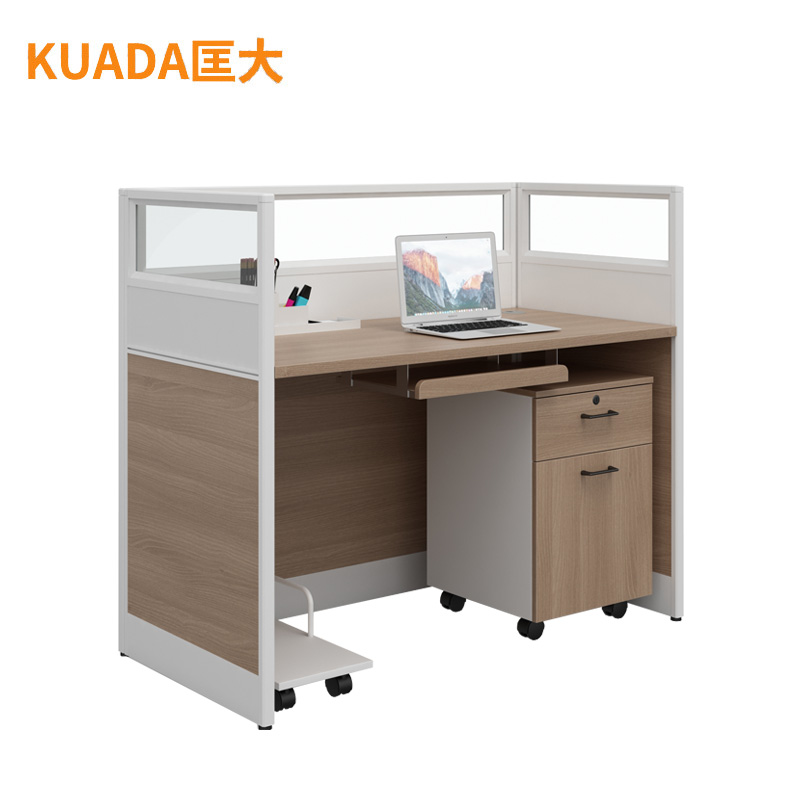 匡大 办公桌现代简约板式办公桌 1.2米屏风卡位 KDT-FL688L-1高清大图