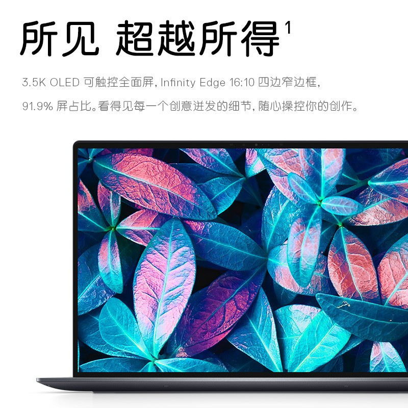 戴尔DELL XPS13-9320 13.4英寸轻薄本办公可触控防蓝光屏笔记本电脑(12代酷睿i7-1260P 16G 1T 3.5K )银色