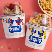 大嚼绊酸奶180g*2杯大嚼绊草莓谷物味 组合搅拌酸奶杯网红早餐