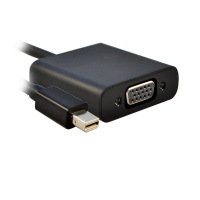 酷比客(L-CUBIC) MiniDisplay Port转VGA黑色 连接线MAC雷电苹果视频线