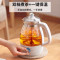 HYUNDAI韩国煮茶器 迷你养生壶一人蒸汽喷淋式煮茶壶花茶壶蒸茶器全自动升级保温黑茶白茶 白色