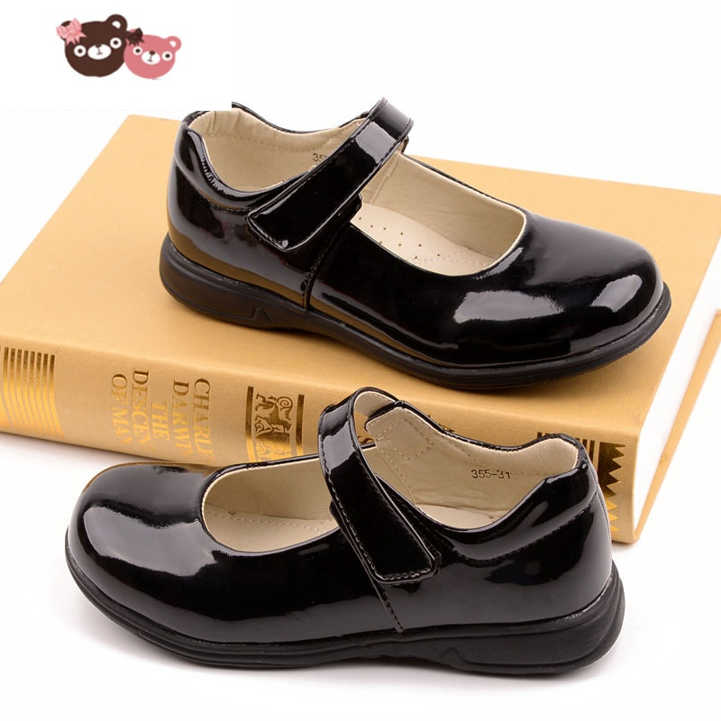 光女童黑色皮鞋儿童学生表演鞋女孩公主单鞋中大童礼服鞋礼仪校服鞋