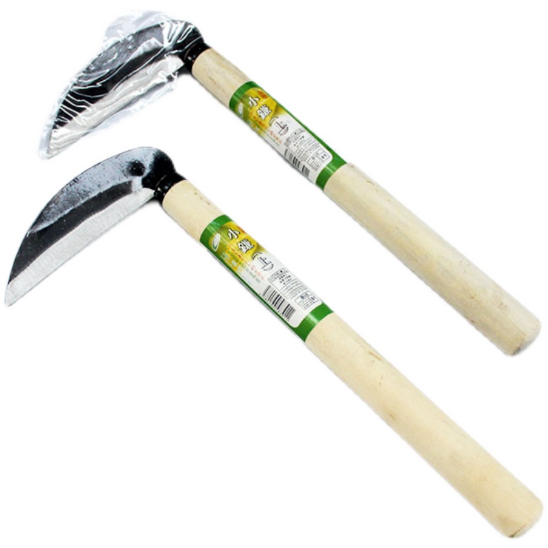 迅众 园林割草小镰刀割菜挖野菜小刀锰钢迷你短柄木柄家用韭菜神器高清大图