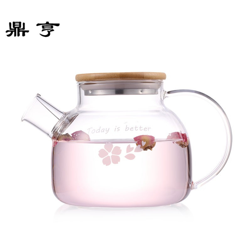 鼎亨茶壶耐热玻璃茶具耐高温泡茶壶花茶壶过滤家用烧水壶套装