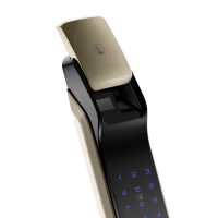[新品]凯迪仕智能锁E300琥珀金 指纹锁家用防盗门锁 磁卡锁电子锁密码锁