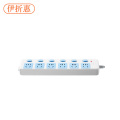 伊折惠 YZHGW-0916 6位 3米 分控插排 (计价单位：个) 白