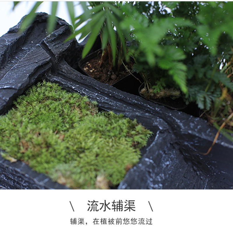 乌龟晒台爬台大号水龟缸造景浮岛爬坡巴西龟晒背台躲避洞穴晒龟台高清大图