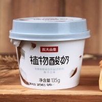 农夫山泉植物酸奶风味酸牛奶椰子味益生菌发酵乳135g*6杯装整箱