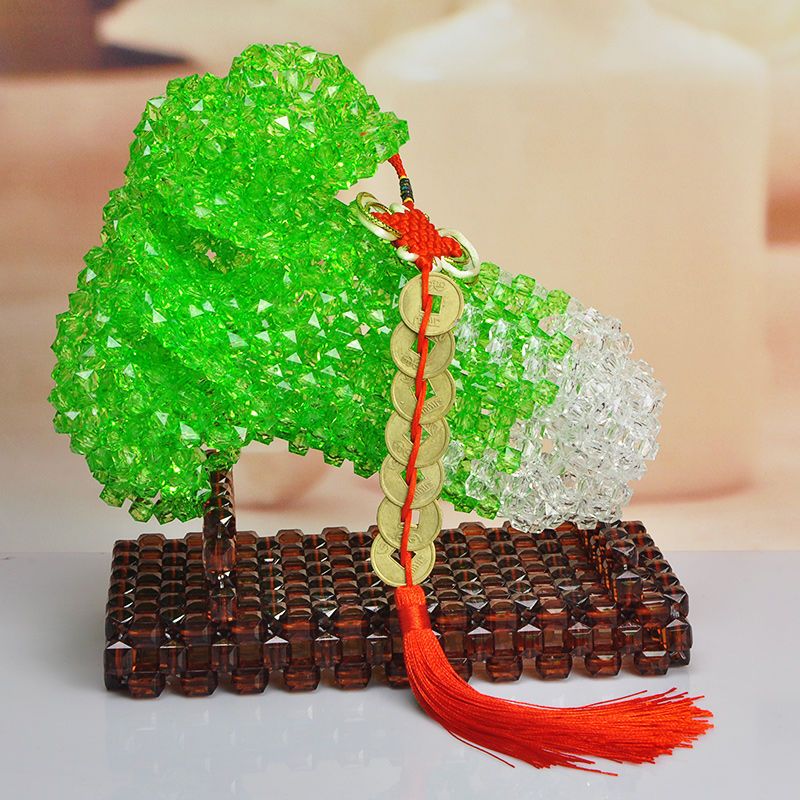 diy手工串珠制作水晶玉白菜材料包成人散珠子编织亚克力家居摆件