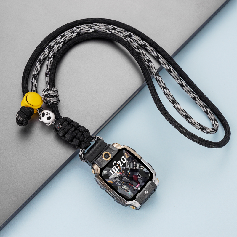 适用于小天才电话手表挂绳Z11/Z10/Z9/Z8/Z7/Z6a卡通可爱保护壳D3挂脖熊猫吊坠防丢绳配件秋冬款3139g 黑 11