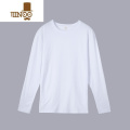 YANXU薄款男外穿t恤少年内搭秋衣宽松印花圆领打底衫上衣 L 白色纯色长袖
