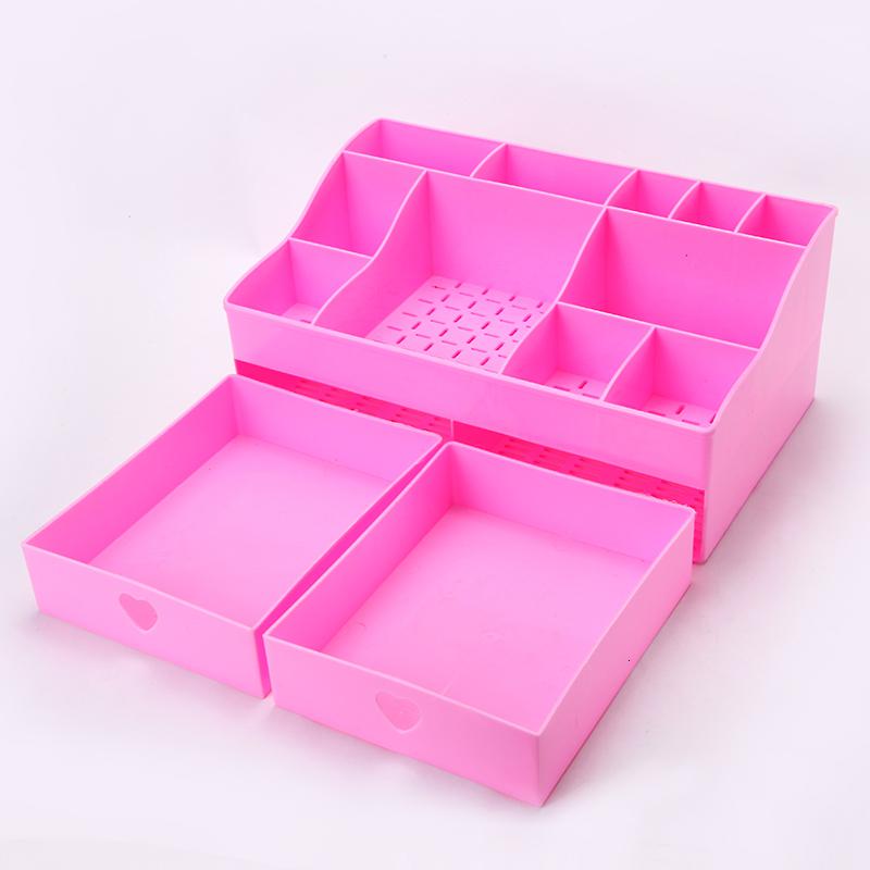 家柏饰(CORATED)S06 大号化妆品收纳盒整理盒抽屉式塑料收纳箱桌面收纳盒高清大图