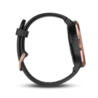 Garmin佳明vivomove HR光电心率监测智能时尚防水运动健身功能手表防水50m（运动版 黑色玫瑰金）