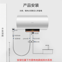 Midea/美的电热水器家用F8021-T4(HEY)2100W变频速热 5倍热水 抑菌管路 无线遥控操作80L