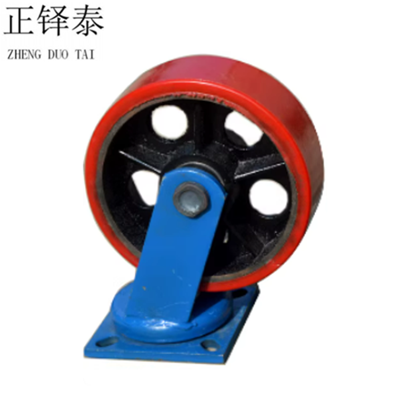 正铎泰 重型铁芯聚氨酯轮 万向轮8寸200mm /个